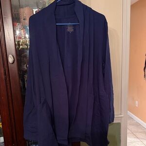 Cuddl Duds Women's Blue Open Cardigan